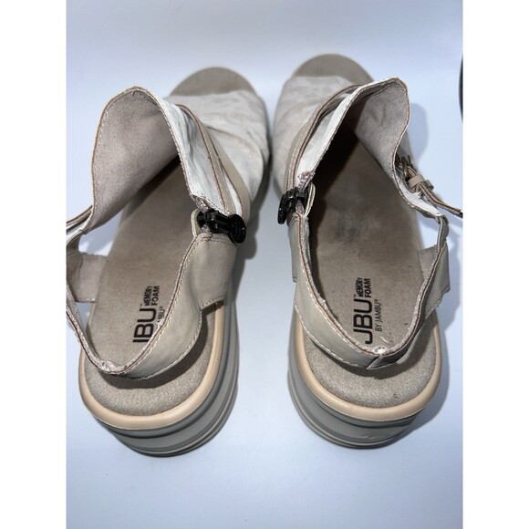 Jambu Orlando Wedge Sandal Shoes Womens Size 10 Beige Comfort Casual - Picture 7 of 12